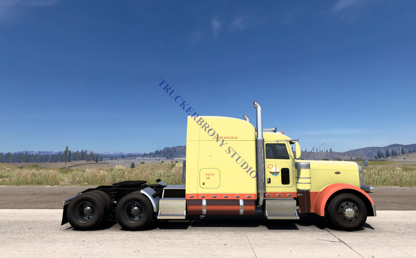 Aunt Holiday Peterbilt 389 (Digital Image) Digital Image