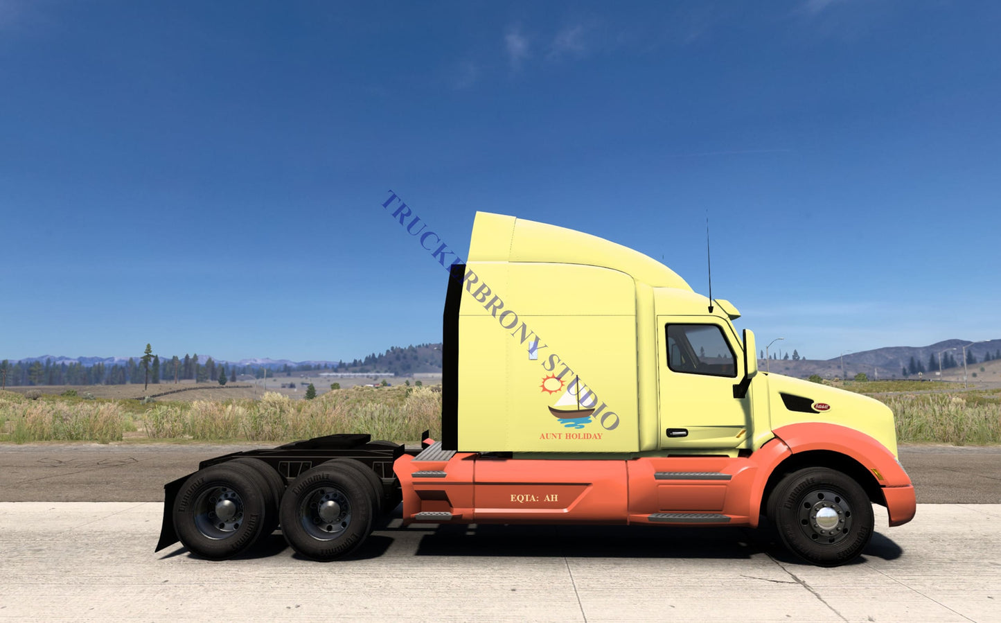 Aunt Holiday Peterbilt 579 (Digital Image) Digital Image