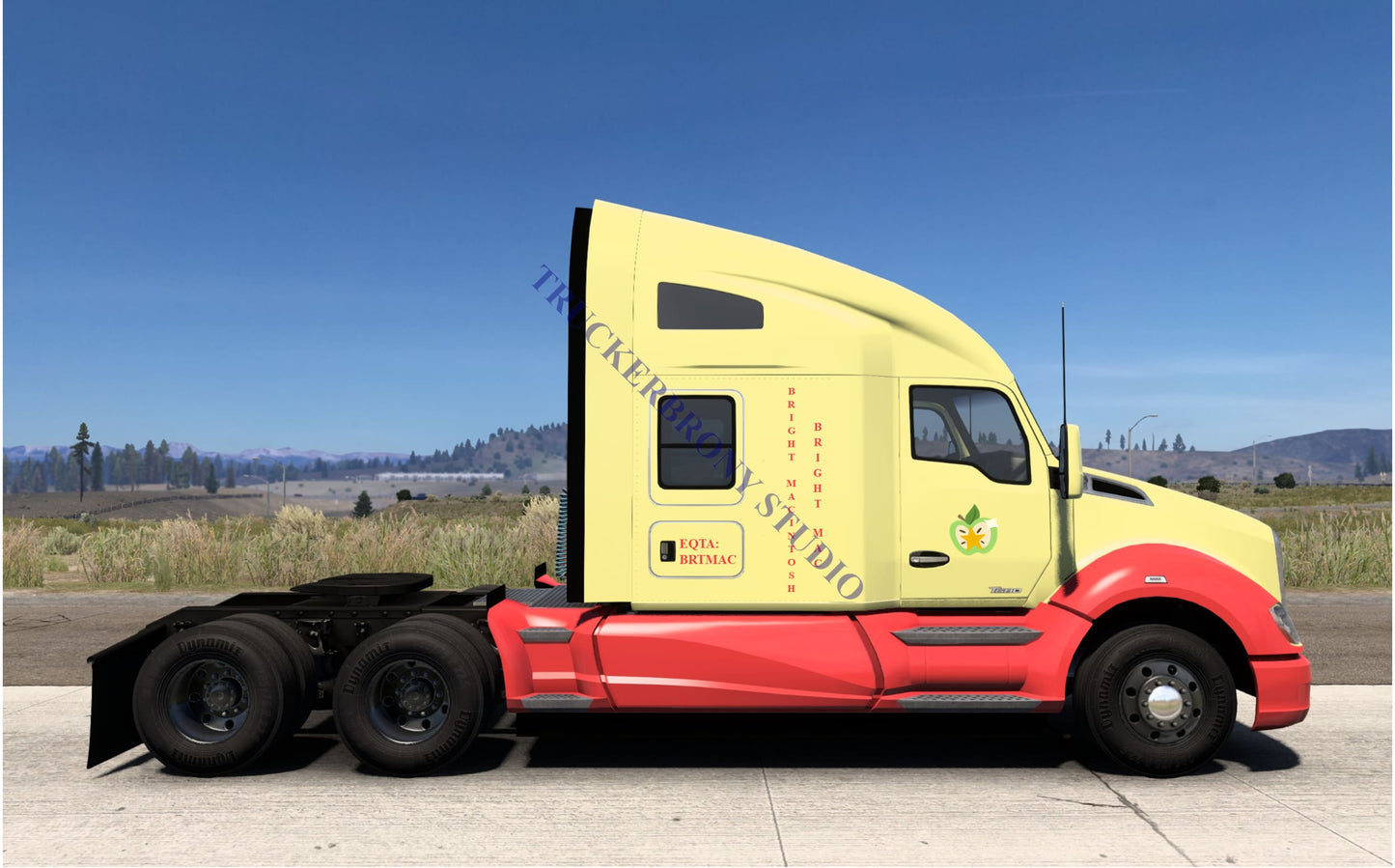 Bright Macintosh Kenworth T680 (Digital Image)