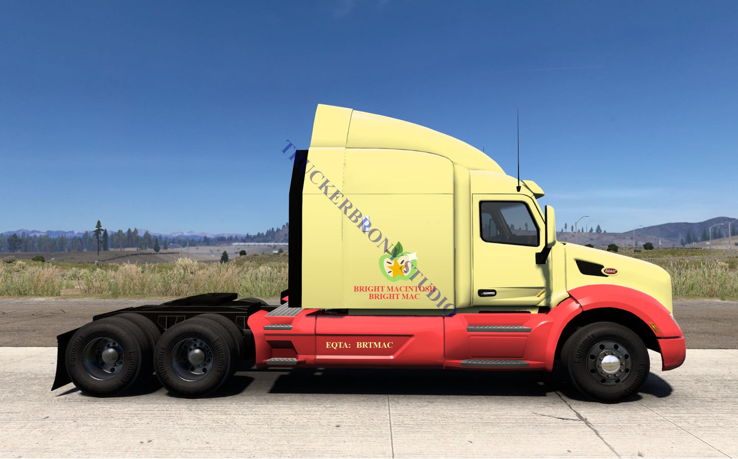 Bright Macintosh Peterbilt 579 (Digital Image)