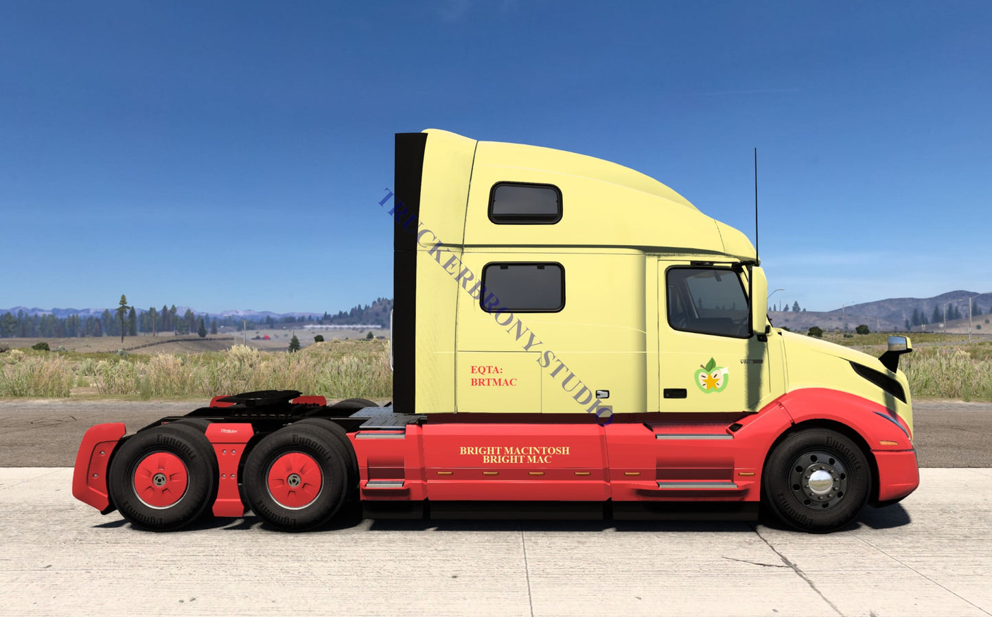 Bright Macintosh Volvo Vnl (Digital Image)