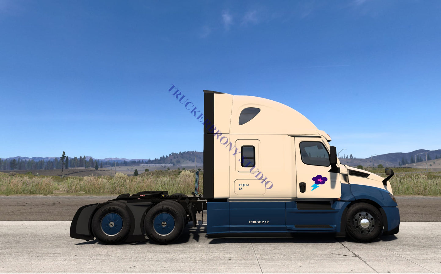 Indigo Zap Freightliner Cascadia (Digital Image) Digital Image