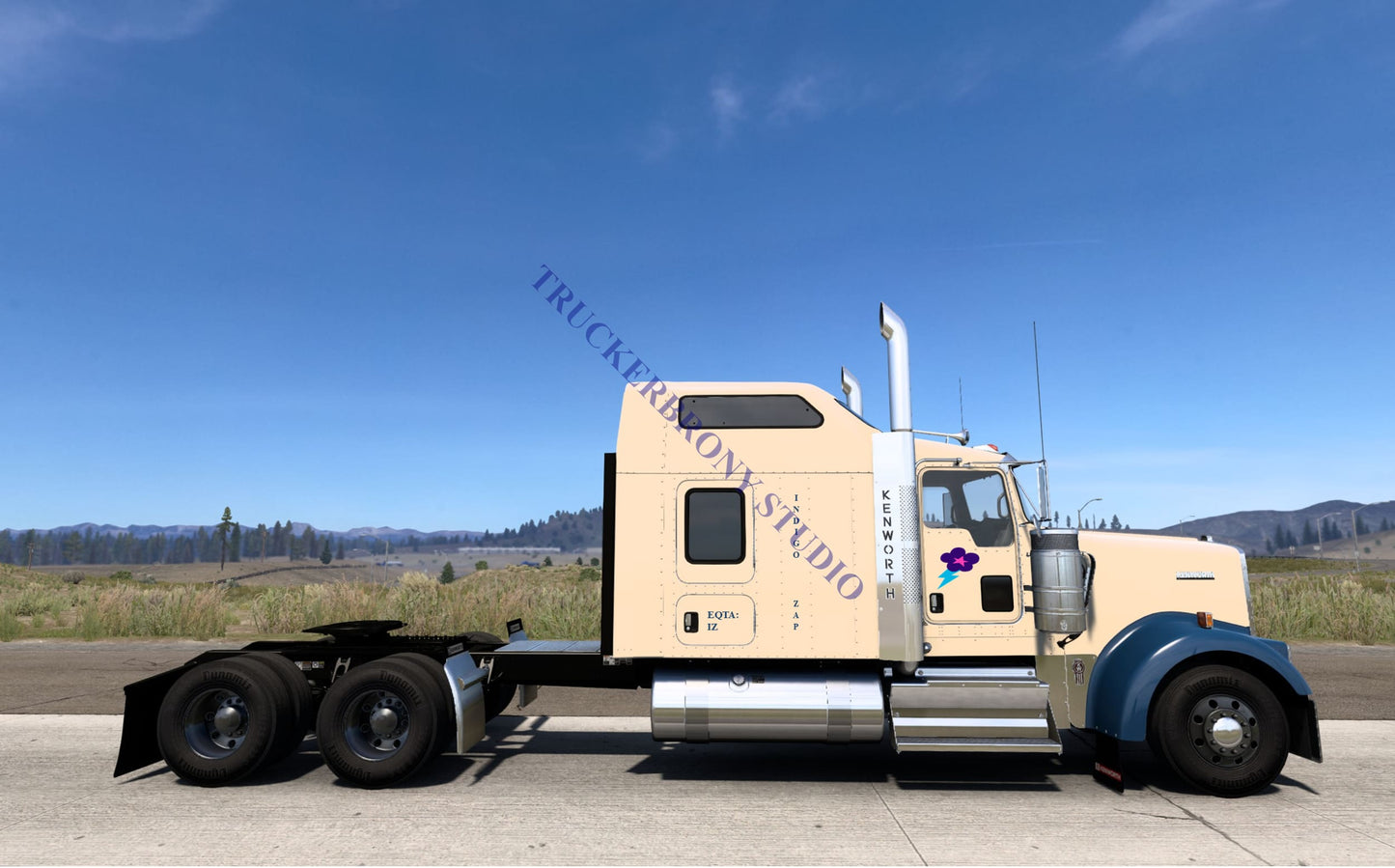 Indigo Zap Kenworth W9000 (Digital Image) Digital Image