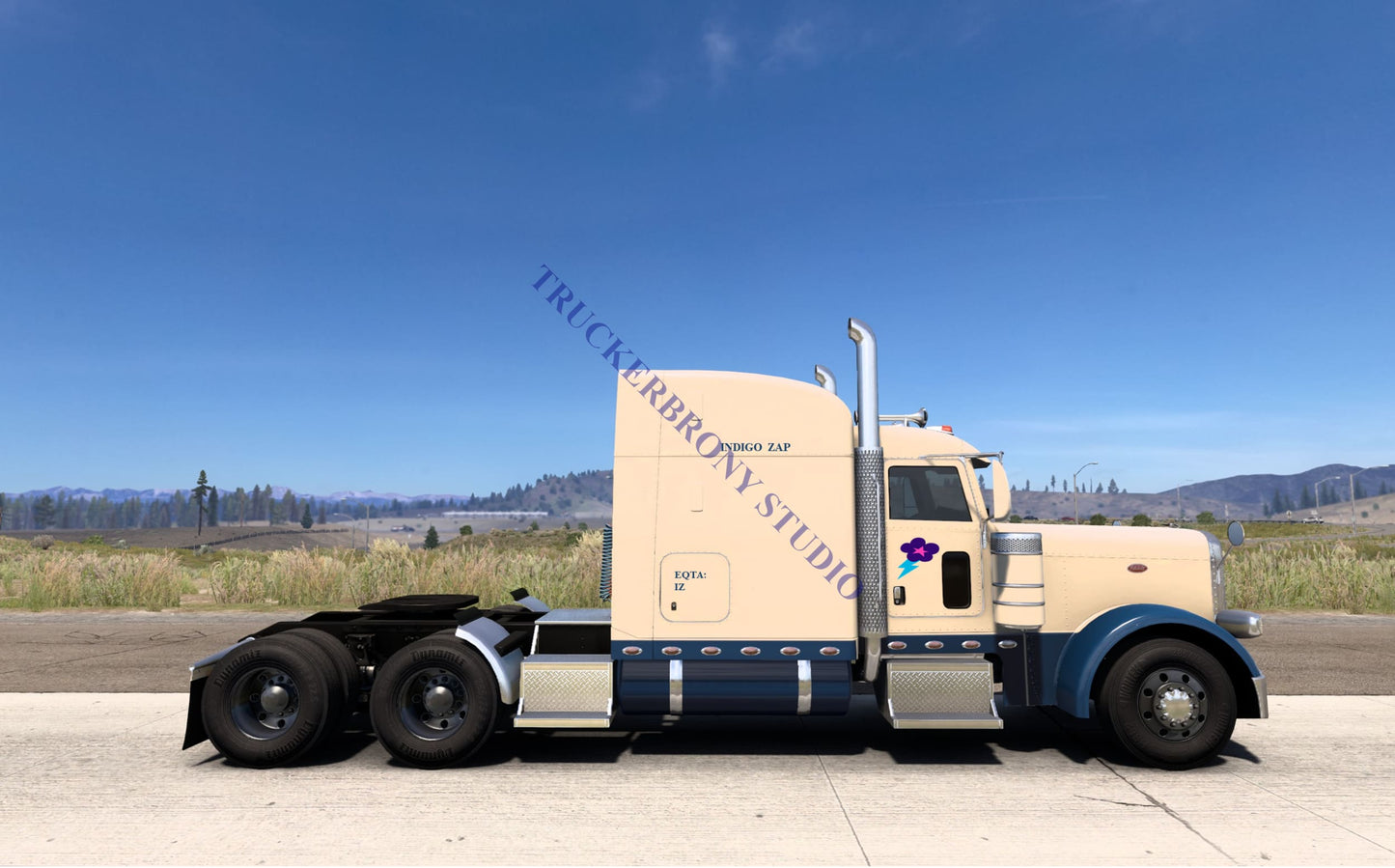 Indigo Zap Peterbilt 389 (Digital Image) Digital Image