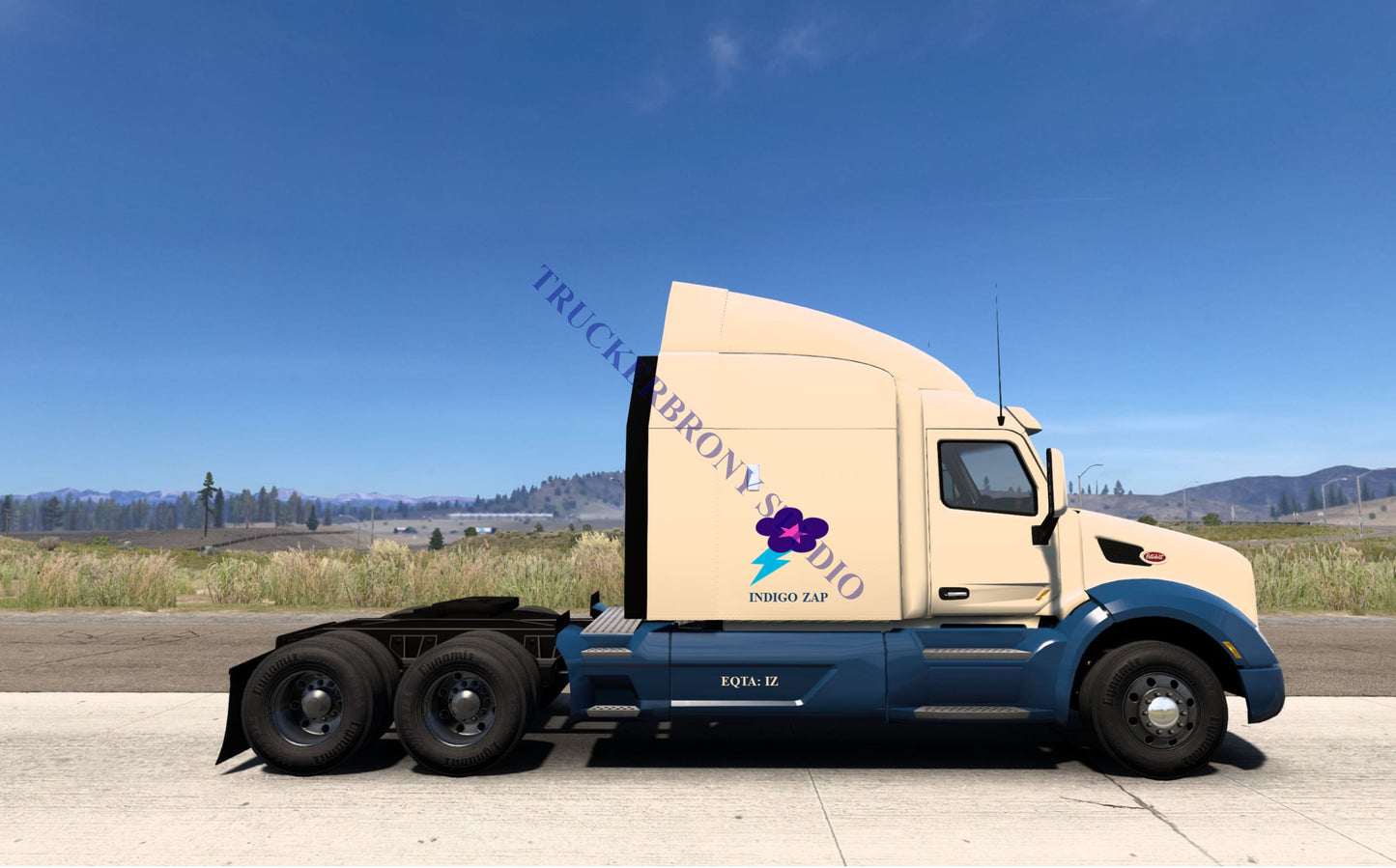 Indigo Zap Peterbilt 579 (Digital Image) Digital Image