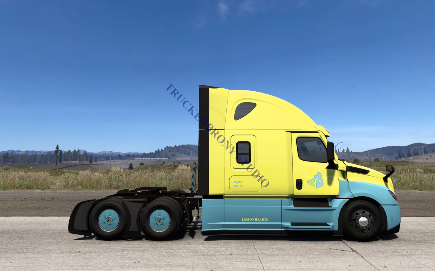 Lemon Hearts Freightliner Cascadia (Digital Image) Digital Image