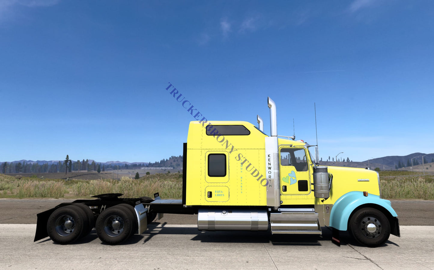 Lemon Hearts Kenworth W9000 (Digital Image) Digital Image