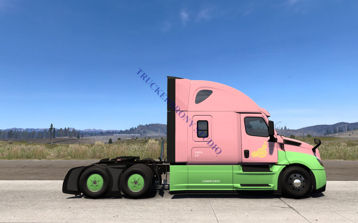 Lemon Zest Freightliner Cascadia (Digital Image) Digital Image
