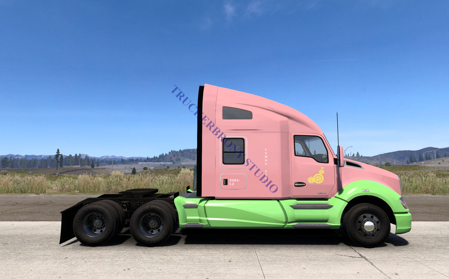 Lemon Zest Kenworth T680 (Digital Image) Digital Image