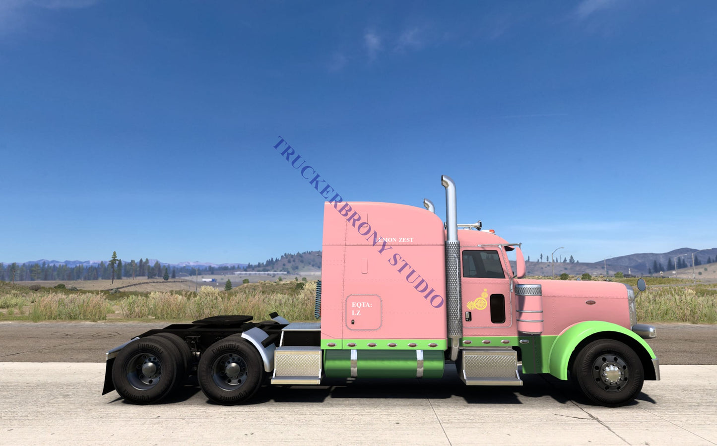Lemon Zest Peterbilt 389 (Digital Image) Digital Image