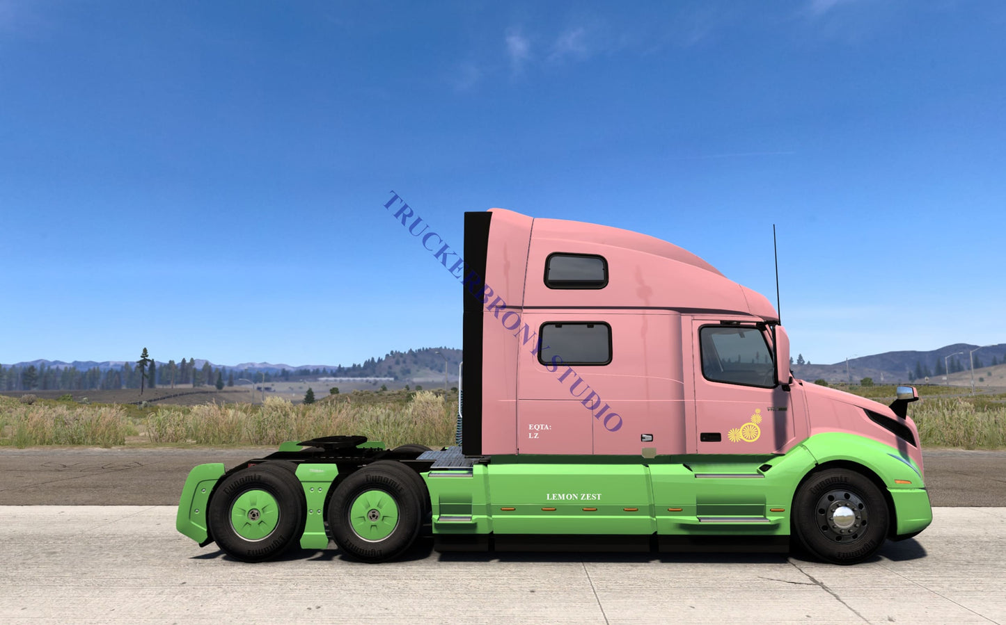 Lemon Zest Volvo VNL (Digital Image) Digital Image