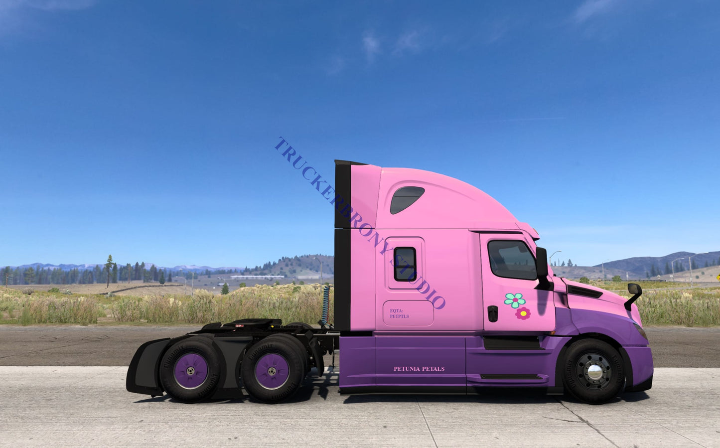 Petunia Petals Freightliner Cascadia (Digital Image)