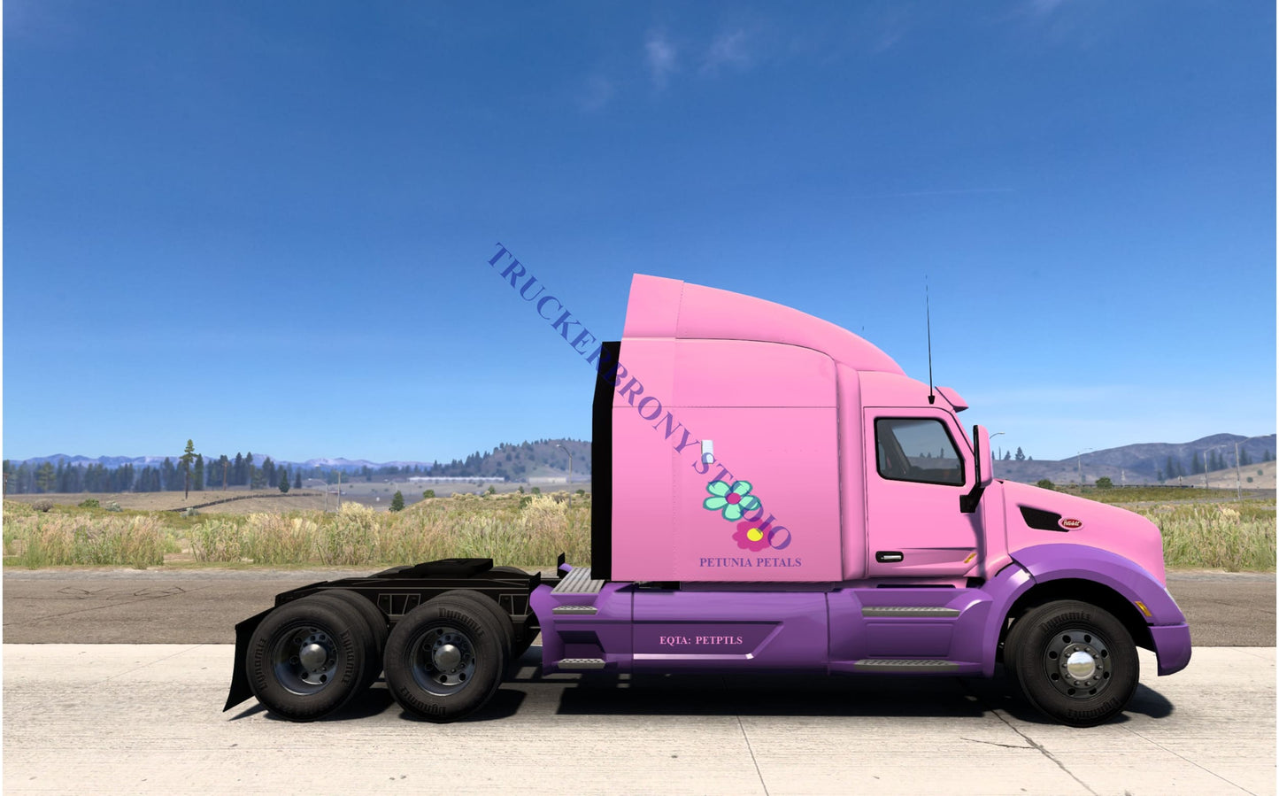 Petunia Petals Peterbilt 579 (Digital Image)