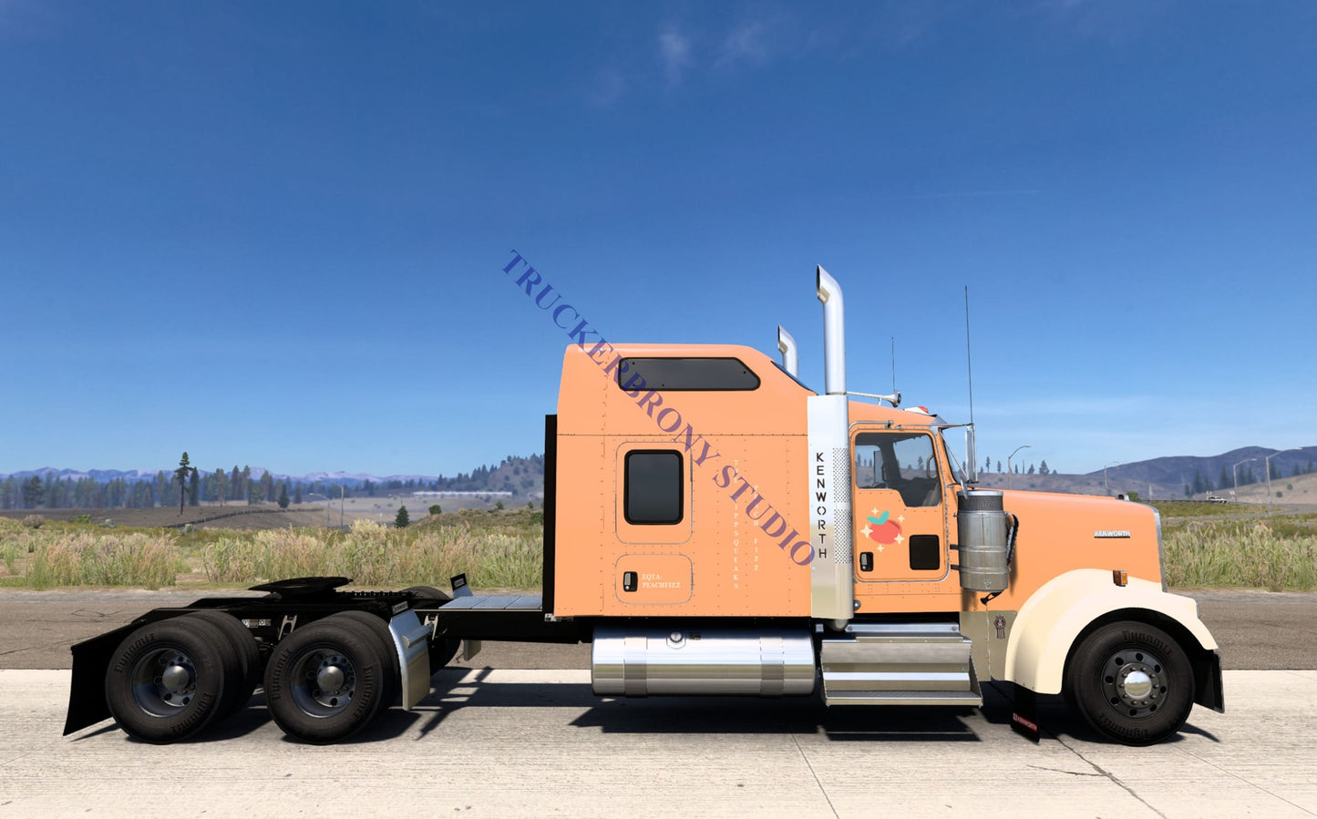 Pippsqueaks (Peach Fizz) Kenworth W9000 (Digital Image) Digital Image