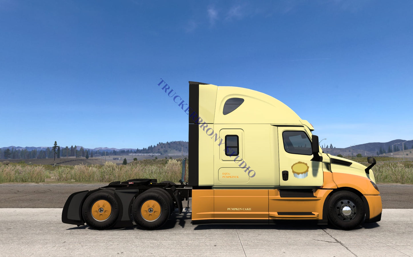 Pumpkin Cake Freightliner Cascadia (Digital Image) Digital Image