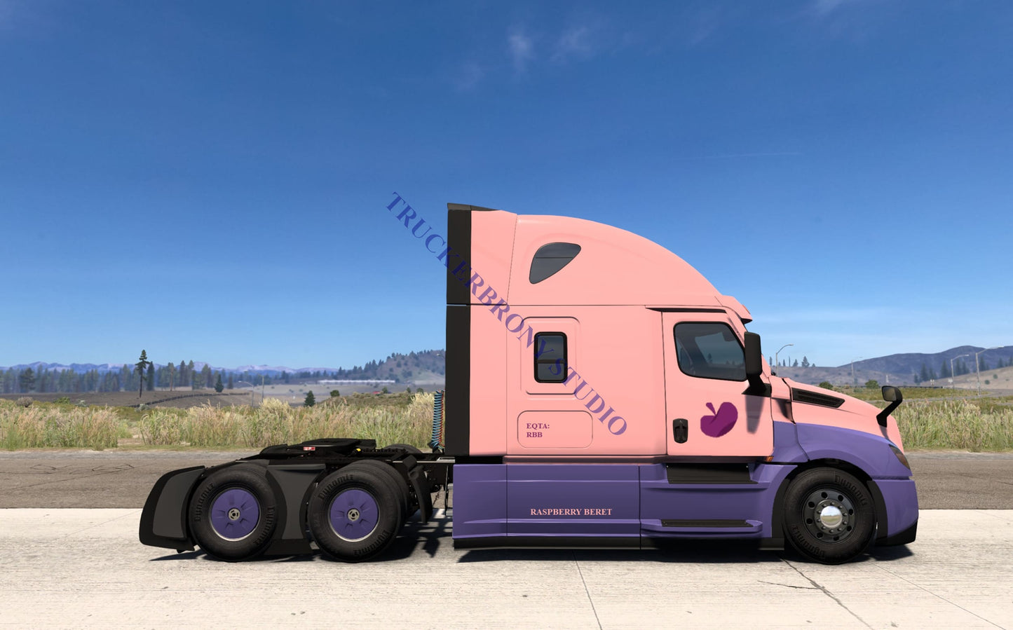 Raspberry Beret Freightliner Cascadia (Digital Image) Digital Image