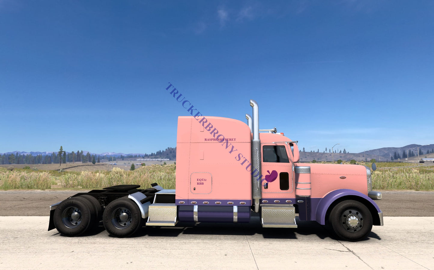 Raspberry Beret Peterbilt 389 (Digital Image) Digital Image