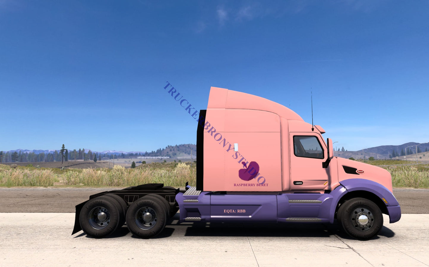 Raspberry Beret Peterbilt 579 (Digital Image) Digital Image