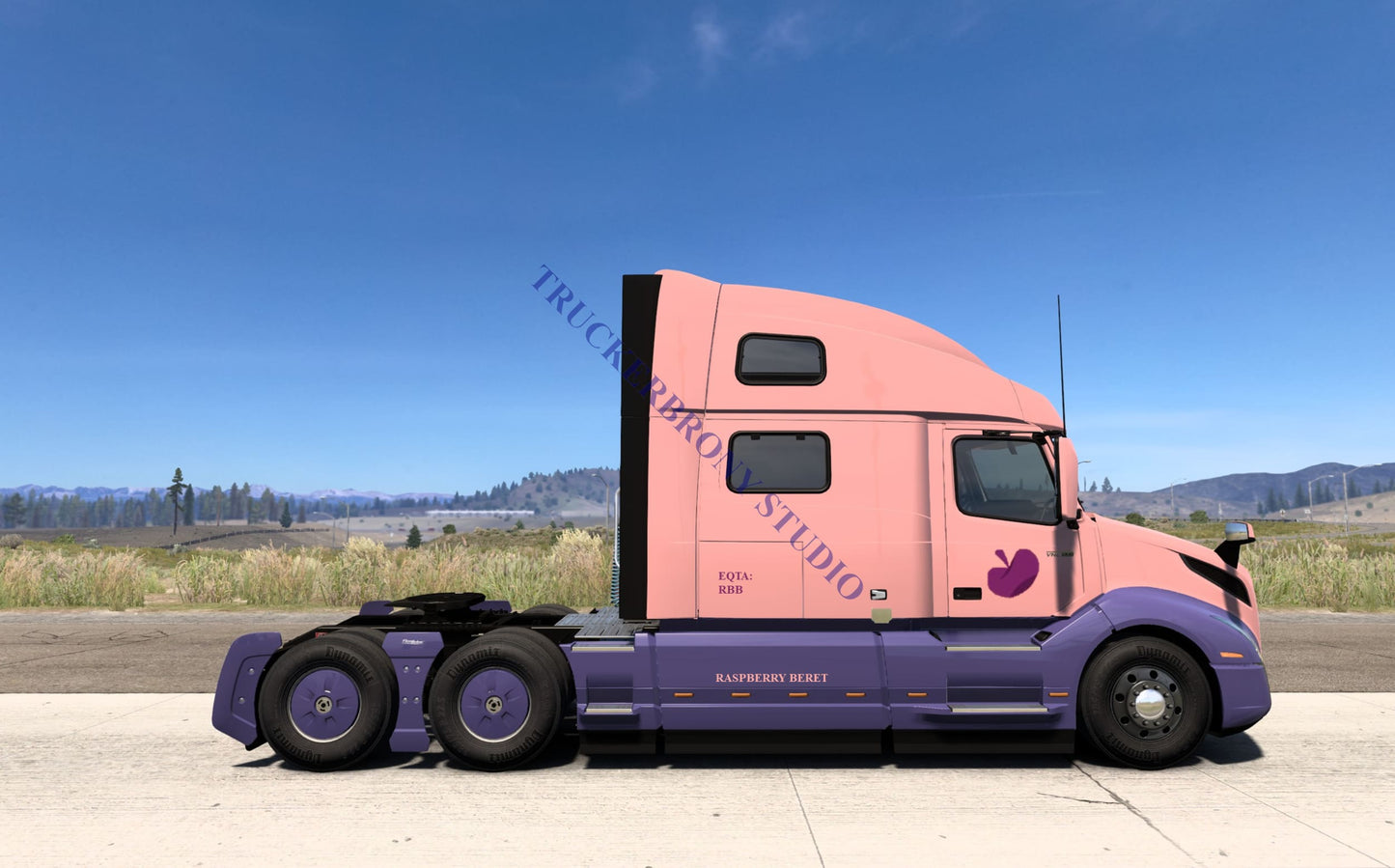 Raspberry Beret Volvo VNL (Digital Image) Digital Image