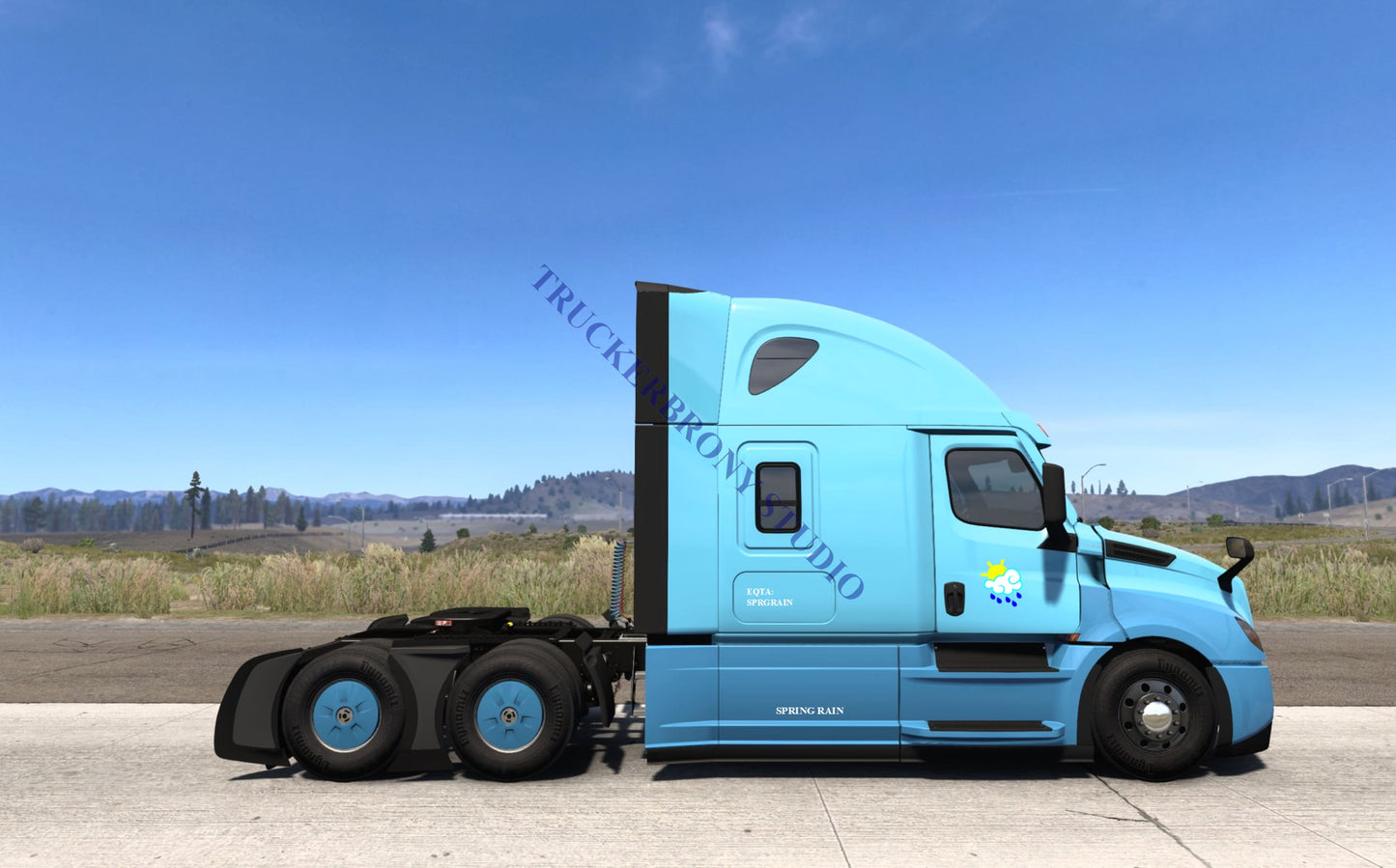 Spring Rain Freightliner Cascadia (Digital Image) Digital Image