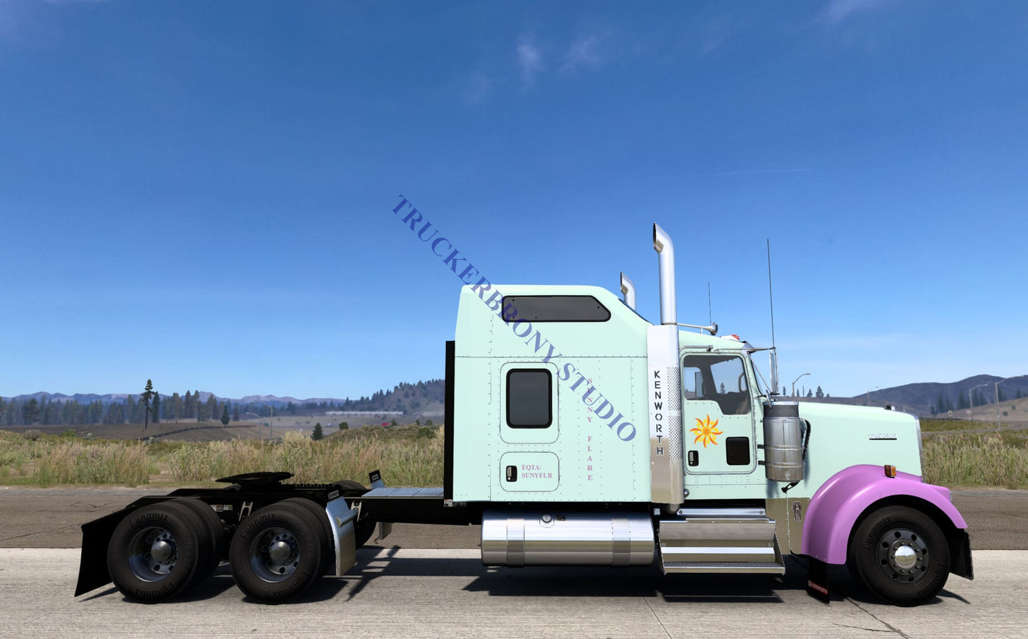 Sunny Flare Kenworth W9000 (Digital Image) Digital Image