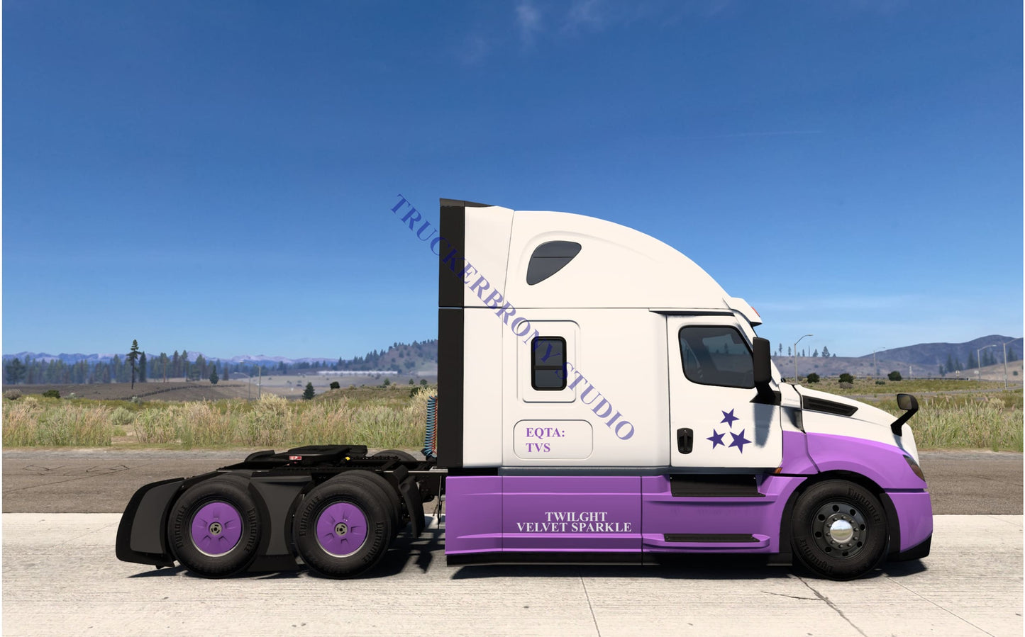 Twilight Velvet Sparkle Freightliner Cascadia (Digital Image)
