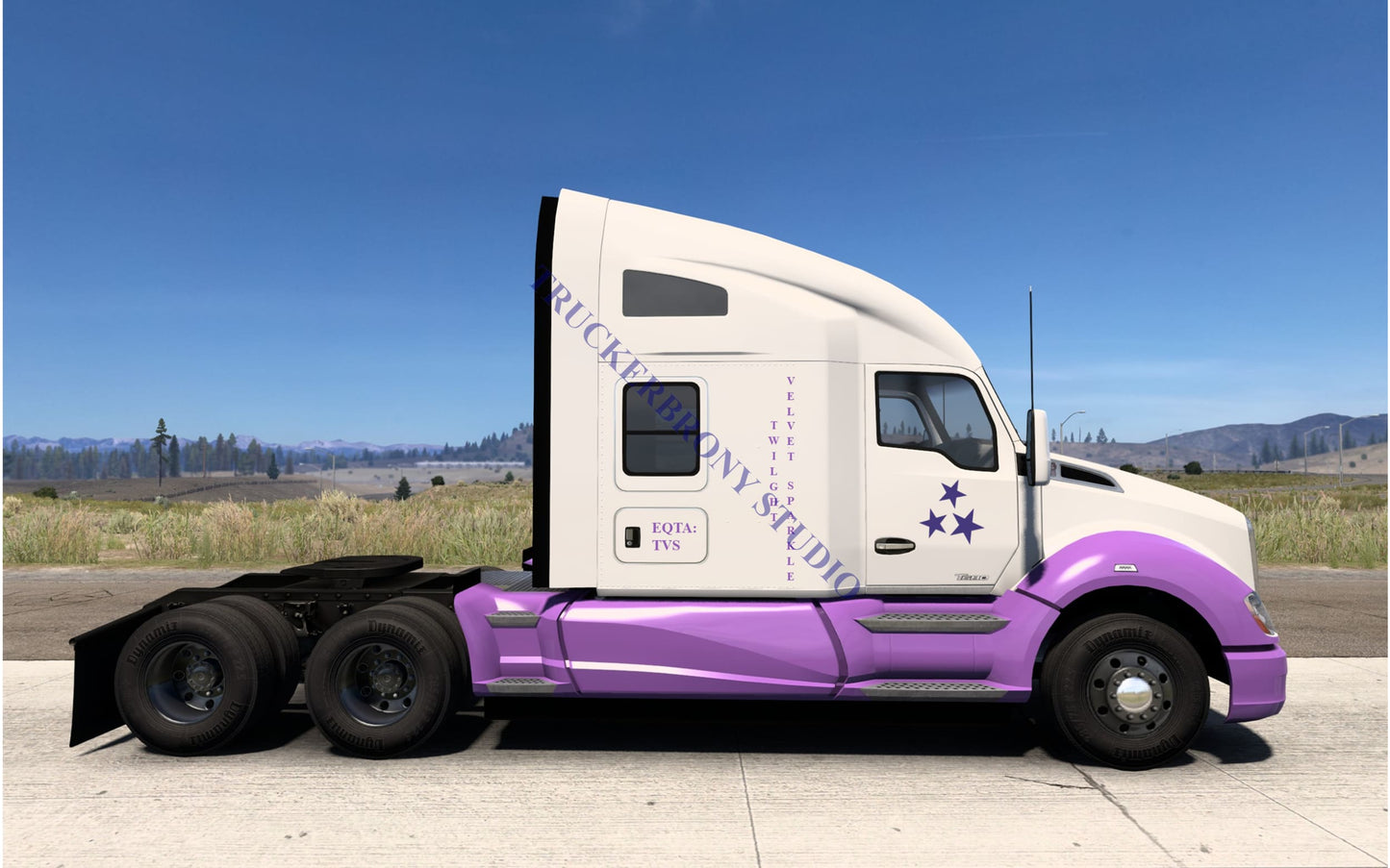 Twilight Velvet Sparkle Kenworth T680 (Digital Image)
