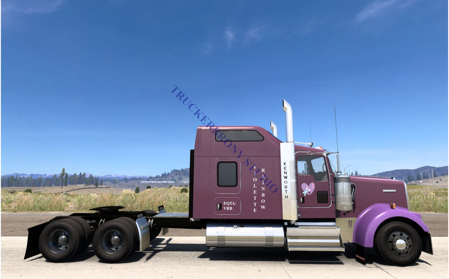 Violette Rainbow Kenworth W9000 (Digital Image)