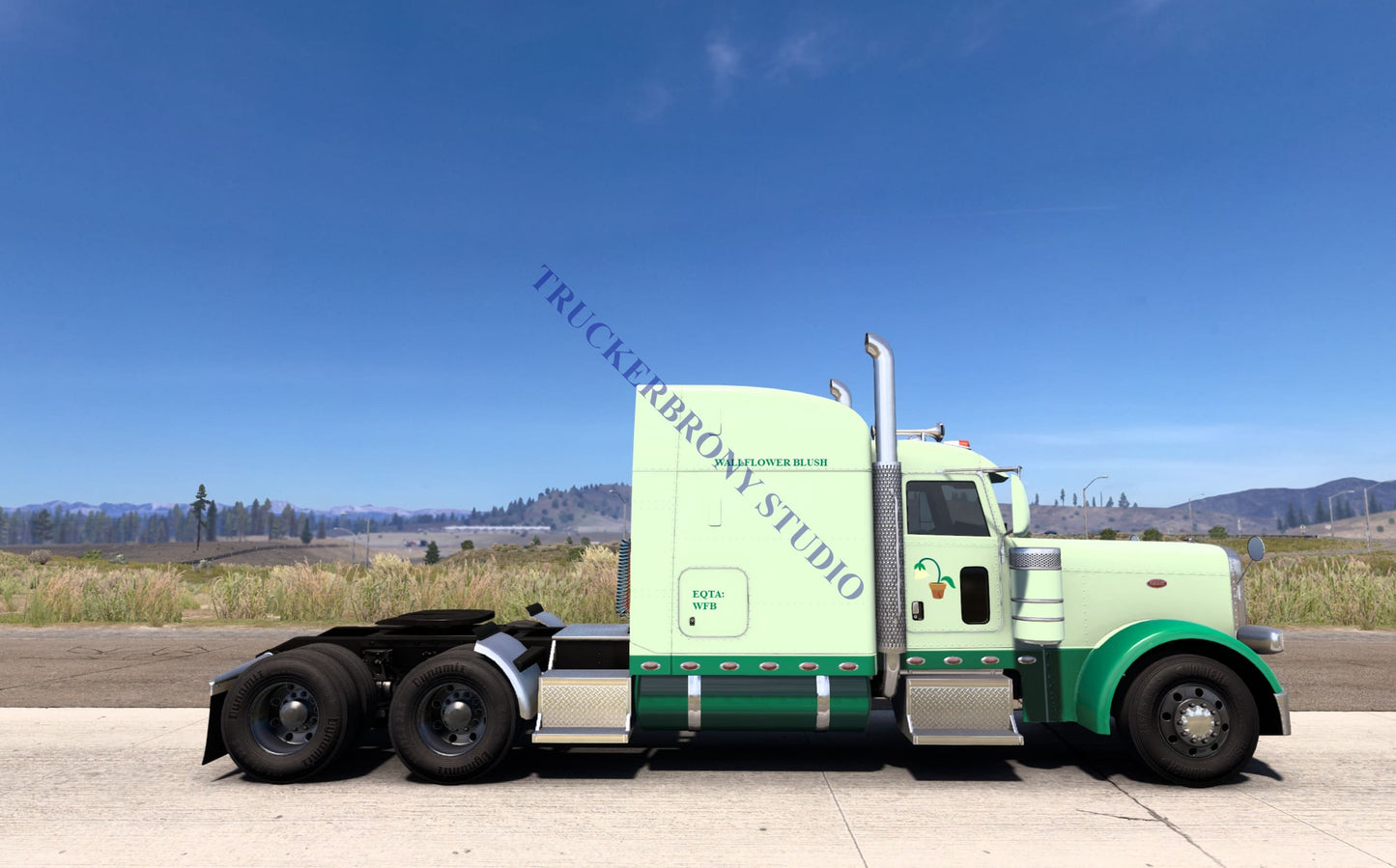 Wallflower Blush Peterbilt 389 (Digital Image) Digital Image