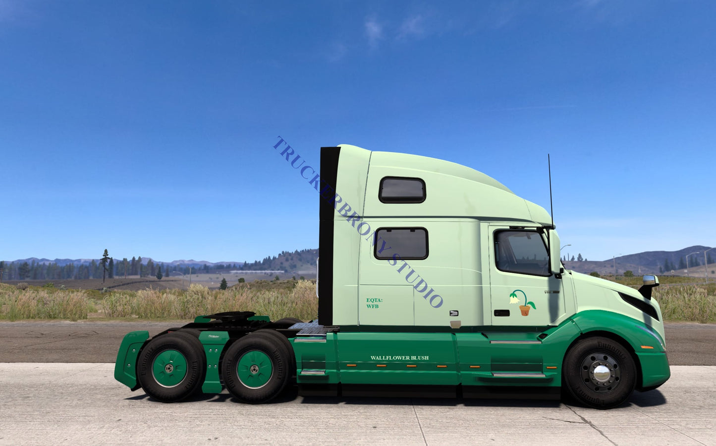Wallflower Blush Volvo VNL (Digital Image) Digital Image