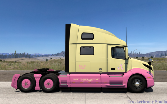 Fluttershy Volvo Vnl (Digital Image)