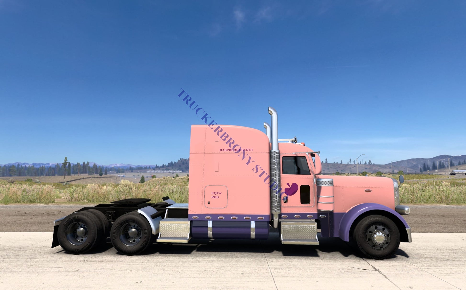 Raspberry Beret Peterbilt 389 (Digital Image) Digital Image