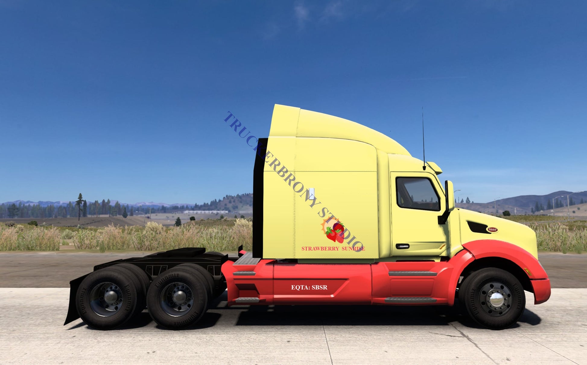Strawberry Sunrise Peterbilt 579 (Digital Image)