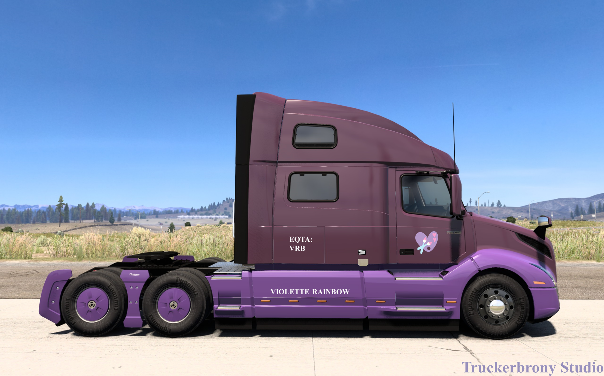 Violette Rainbow Volvo Vnl (Digital Image)